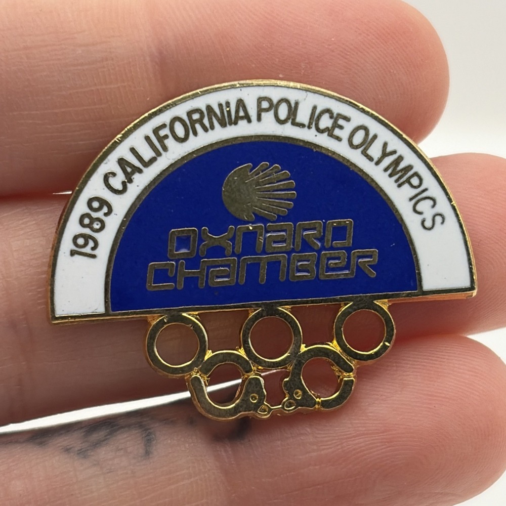 1989 Oxnard California Police Olympics Oxnard Chamber Sponsor Lapel Hat Pin